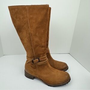 Matisse Younger tan/ chestnut knee-high suede riding boots. Women’s size 9.5